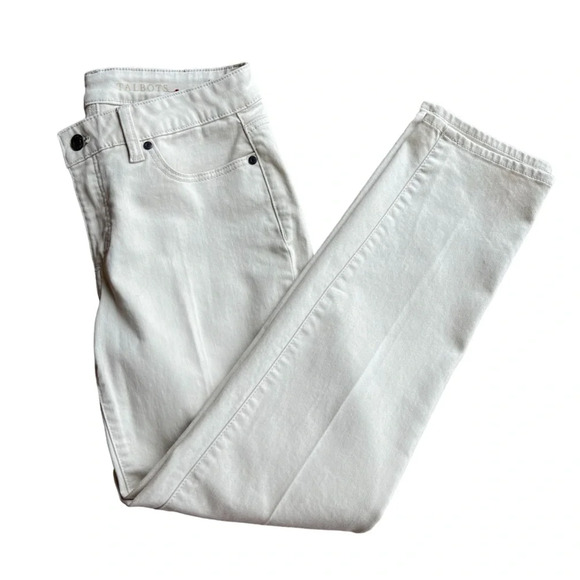 TALBOTS signature ankle Women’s size 6 cream off-white crop - Picture 2 of 9